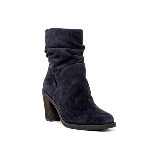 Vince Camuto Shoes - Vince Camuto Parka NAVY Suede Slouch Bootie 5.5